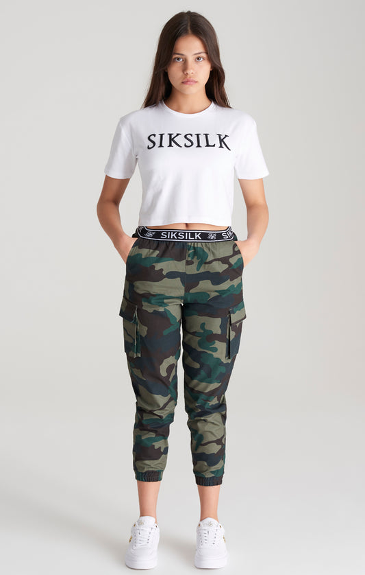 SikSilk Camouflage-Cargohose mit Band – Camouflage