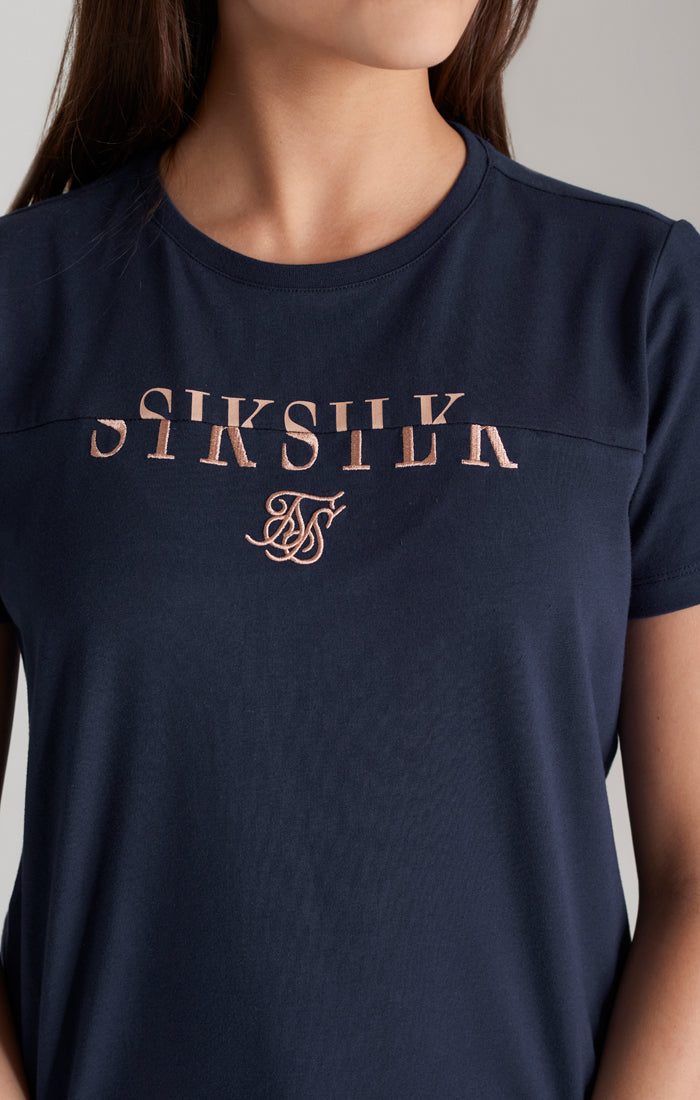 SikSilk Division Boyfriend-T-Shirt - Marineblau (3)
