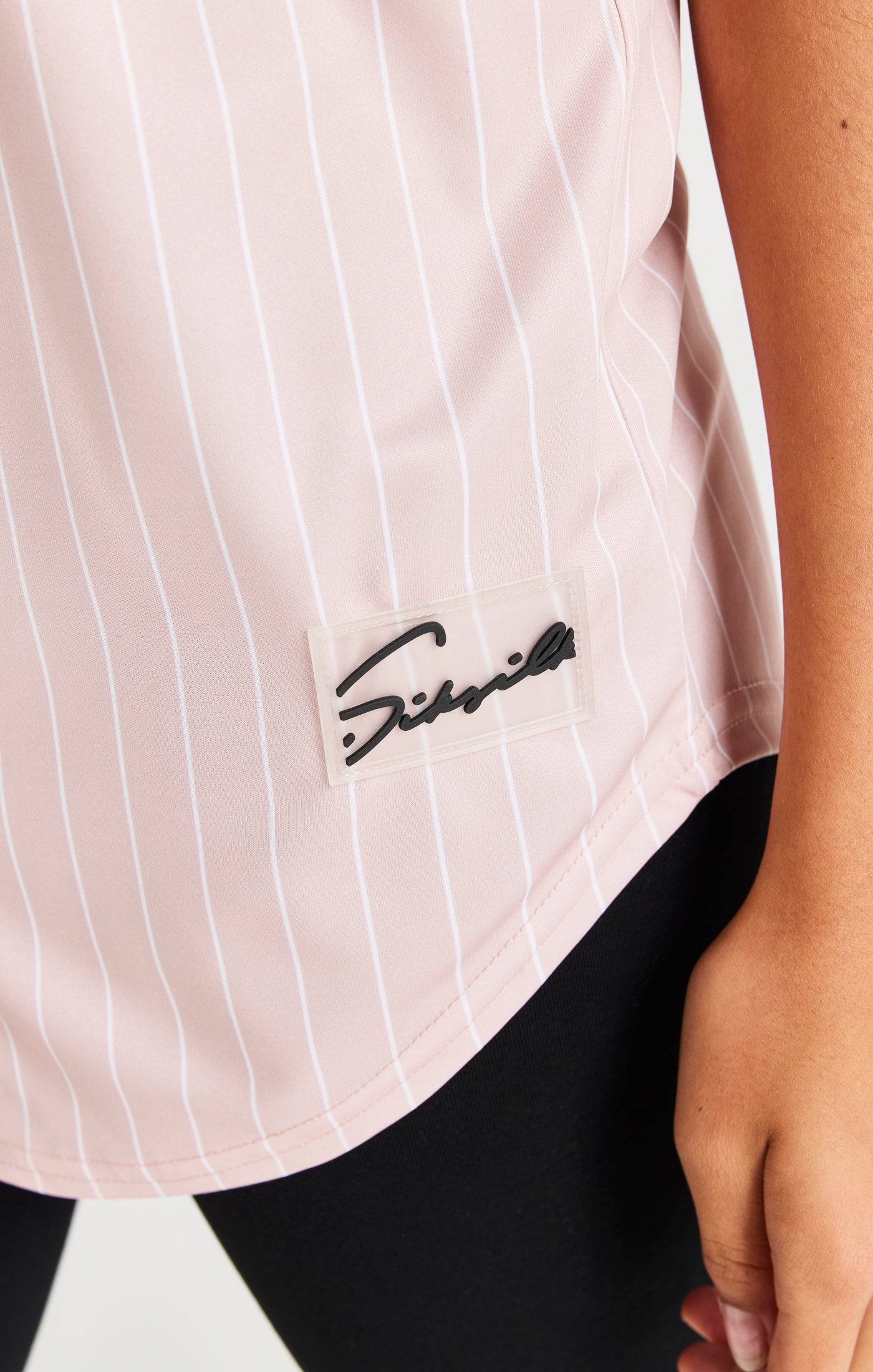 SikSilk Original Baseball Stripe Jersey - Pink (6)
