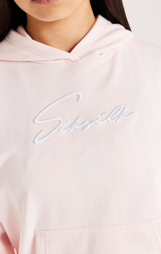 SikSilk Relaxed Fit Signature Hoodie - Pink