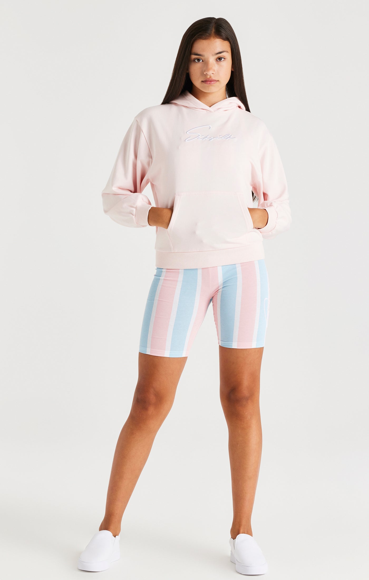SikSilk Relaxed Fit Signature Hoodie - Pink (2)