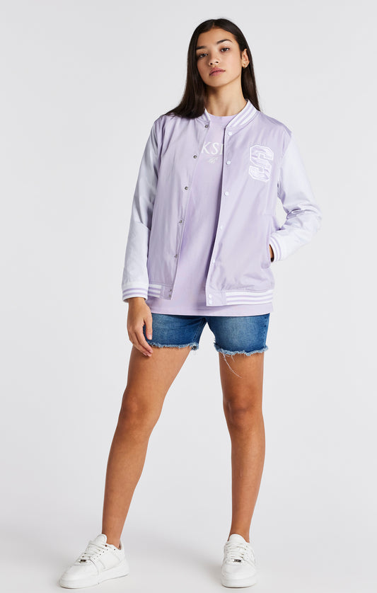 Lila Varsity Jacke für Mädchen