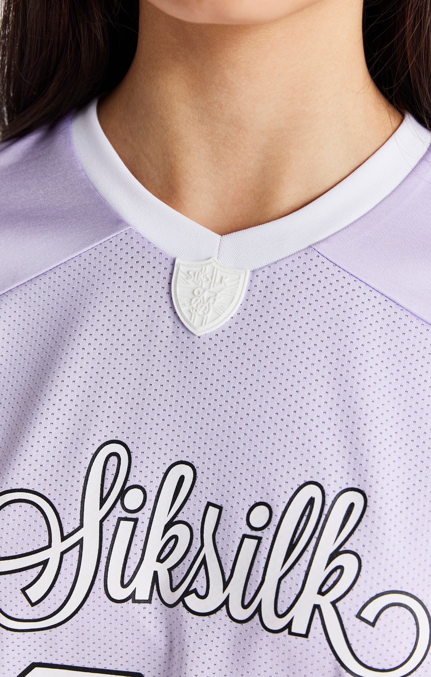 Girls Purple Retro Football Jersey (5)