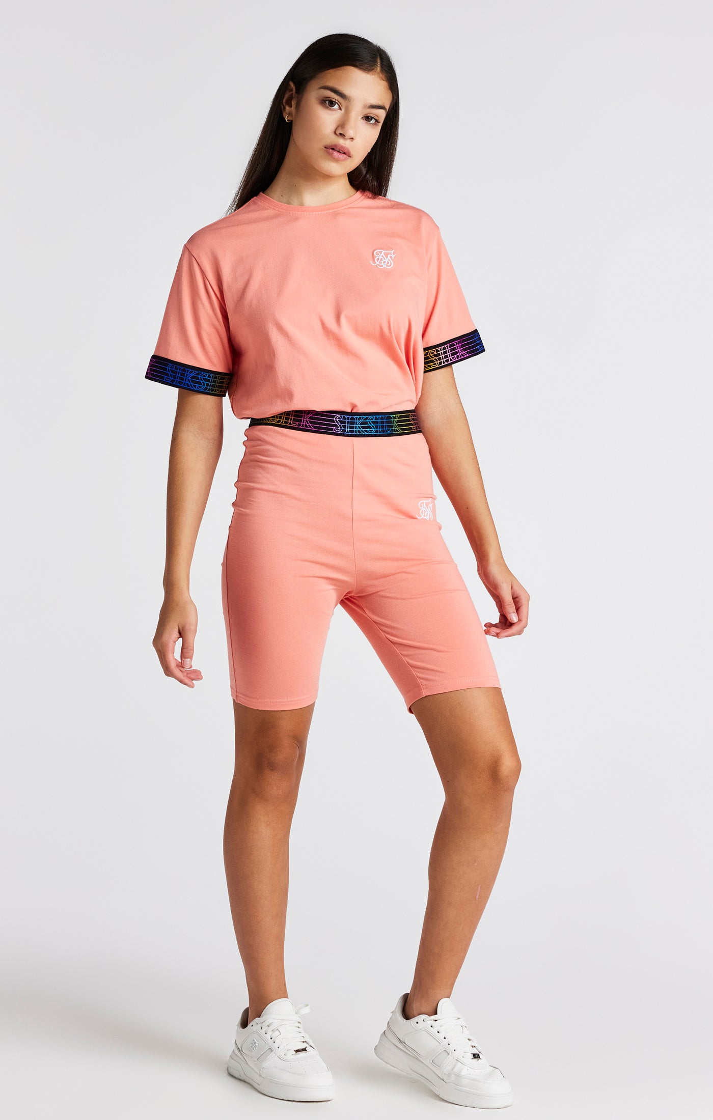 Girls Coral Runner Tape Cycle Short (2)