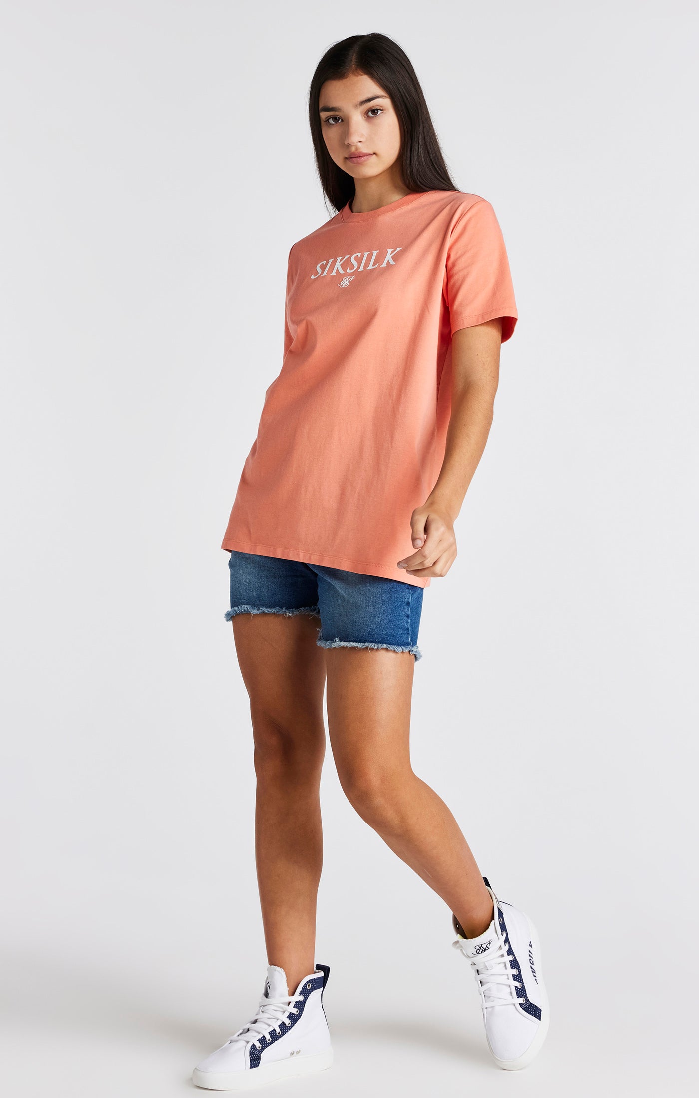 Girls Coral Branded T-Shirt (2)