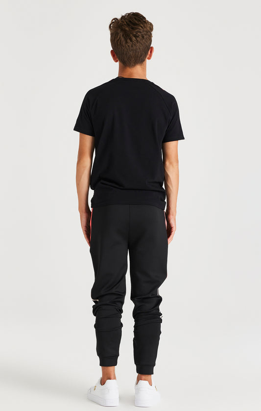 SikSilk T-Shirt mit Bereich mit Fade-out und Raglanärmeln – Schwarz