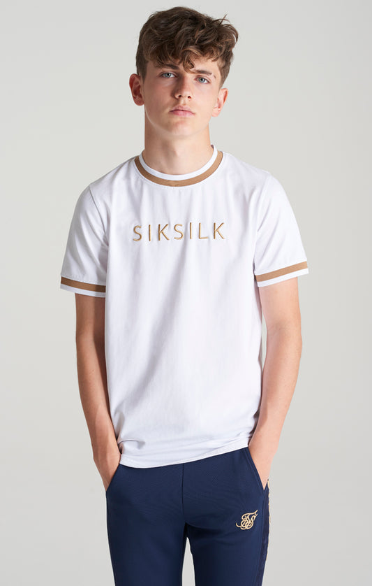 SikSilk T-Shirt ‚Platinum‘ – Weiß