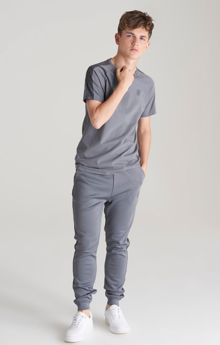 SikSilk Alloy T-Shirt mit Raglanärmeln - Grau (5)