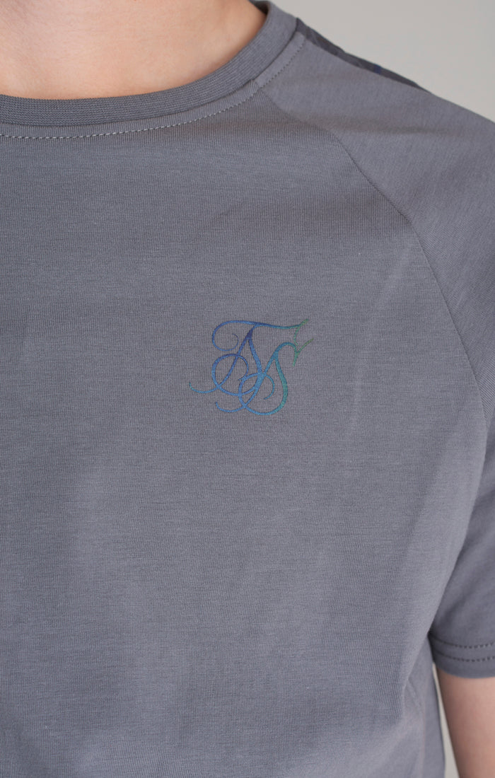 SikSilk Alloy T-Shirt mit Raglanärmeln - Grau (3)