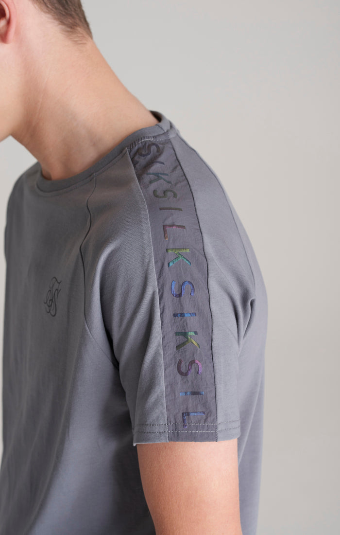 SikSilk Alloy T-Shirt mit Raglanärmeln - Grau (4)