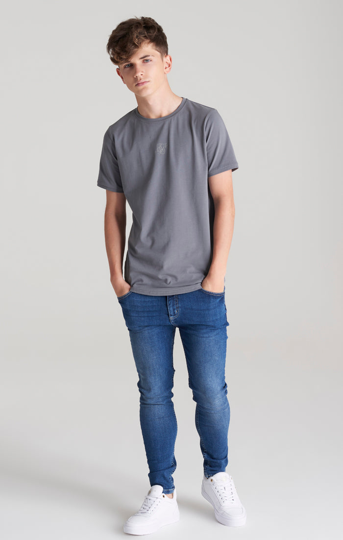 SikSilk Alloy T-Shirt mit Print - Grau &amp; Silber (5)