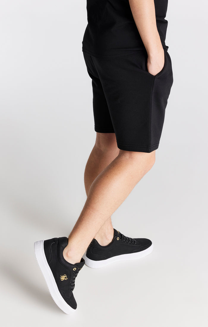 Schwarze Essentials Fleece Shorts für Jungen (1)