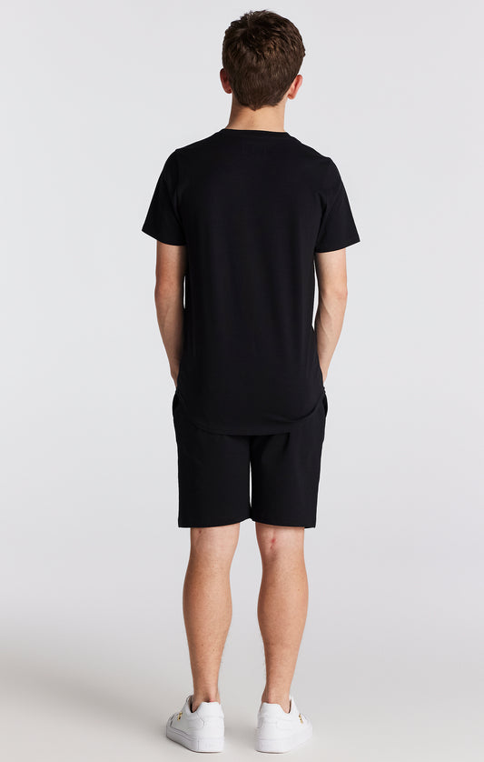 SikSilk T-Shirt & Shorts Twinset – Schwarz