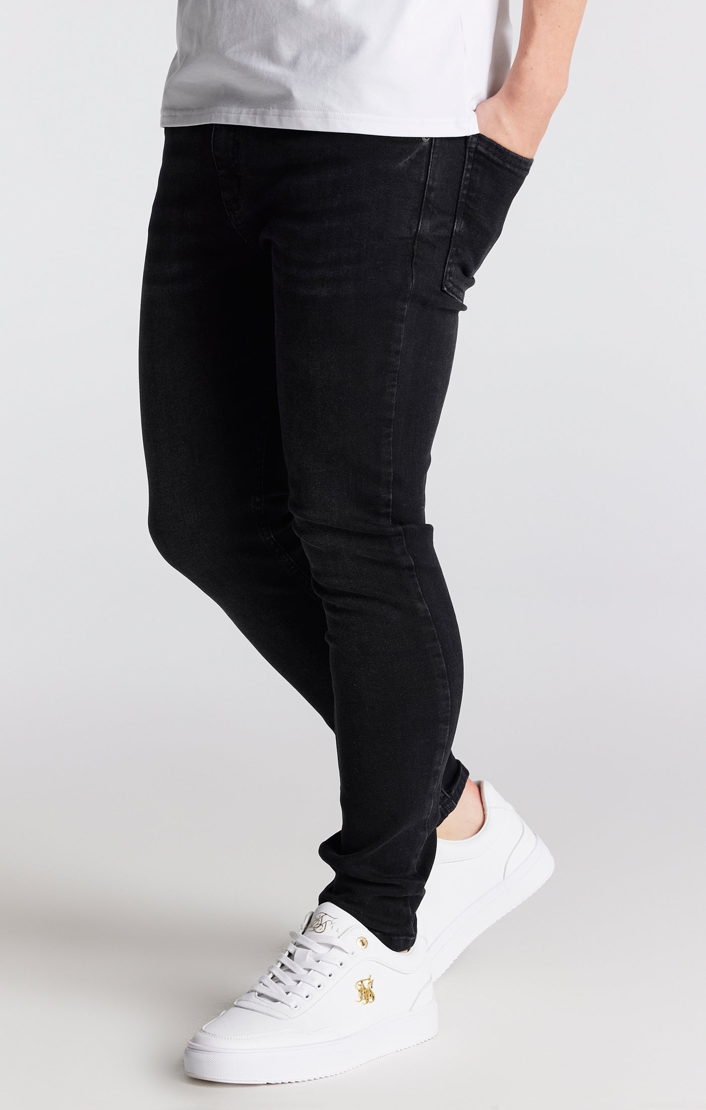 Schwarze Essentielle Skinny Denim Jeans für Jungen (1)