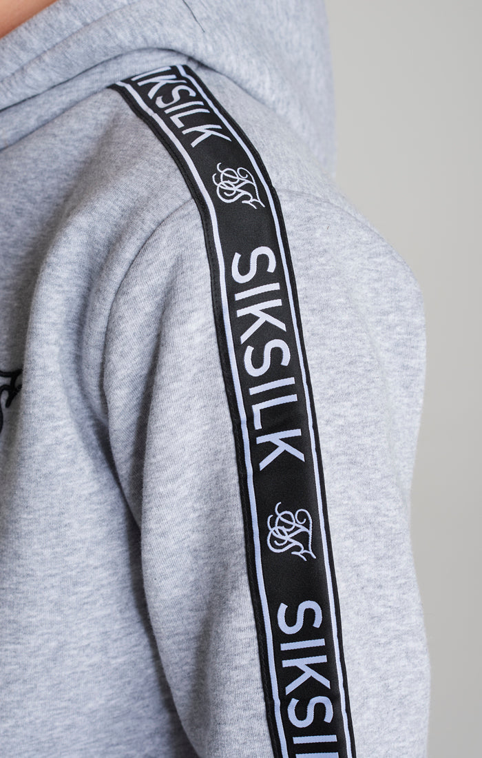 SikSilk Trainingsanzug aus Fleece mit Streifen – Graumeliert (7)