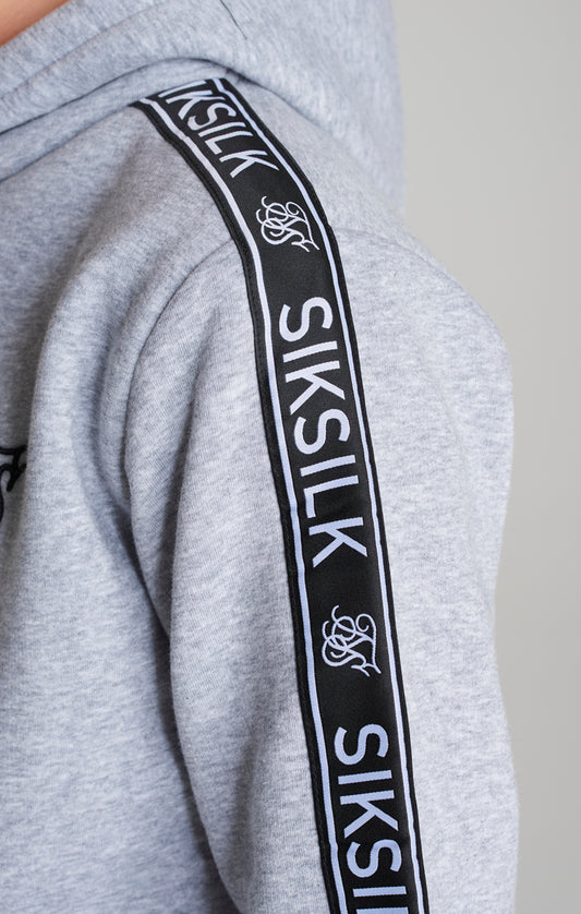 SikSilk Trainingsanzug aus Fleece mit Streifen – Graumeliert
