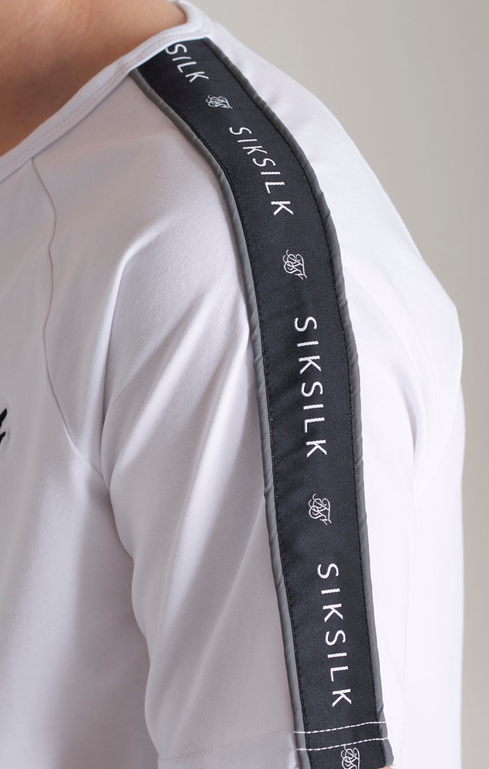 SikSilk Fusion T-Shirt mit Raglanärmeln - Weiß (2)