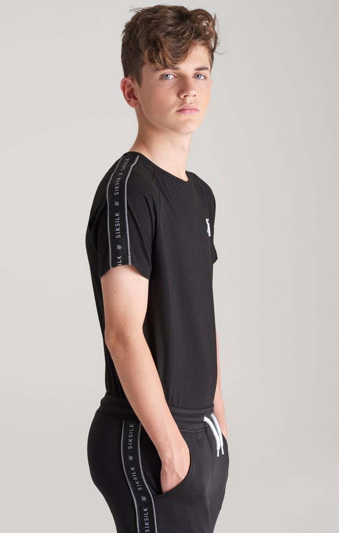 SikSilk Fusion T-Shirt mit Raglanärmeln - Schwarz