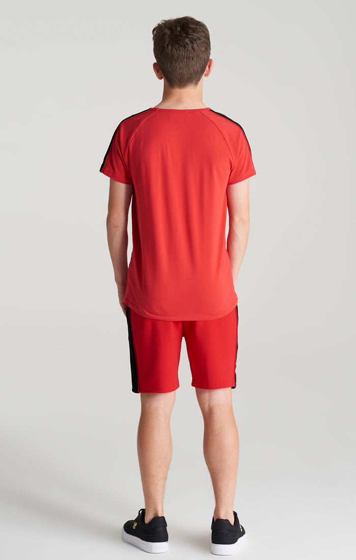 Boys Red Raglan Panelled T-Shirt (3)