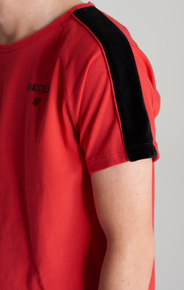 Boys Red Raglan Panelled T-Shirt (2)