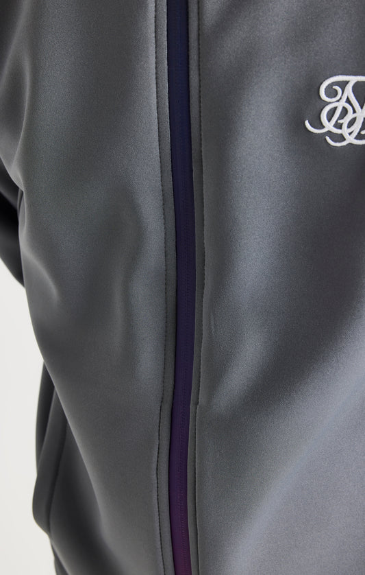 SikSilk Navigate Jacke mit Fade-out und Reißverschluss – Grau