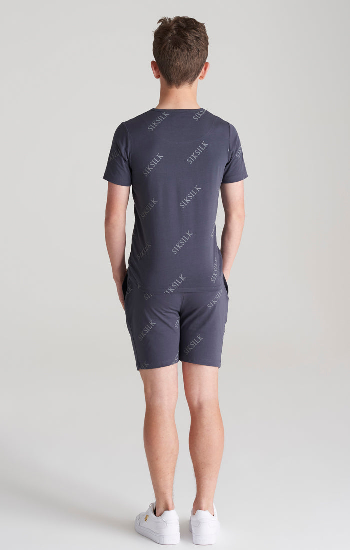 SikSilk AOP-Shorts mit Monogramm - Grau (5)