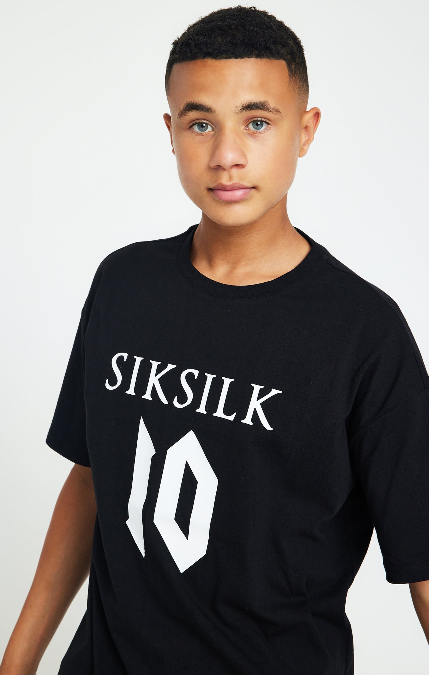 Messi X SikSilk Oversized-T-Shirt mit Logo - Schwarz &amp; Weiß (1)