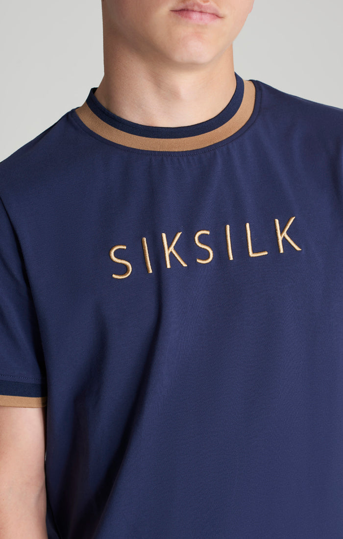 SikSilk T-Shirt ‚Platinum‘ – Marineblau (2)