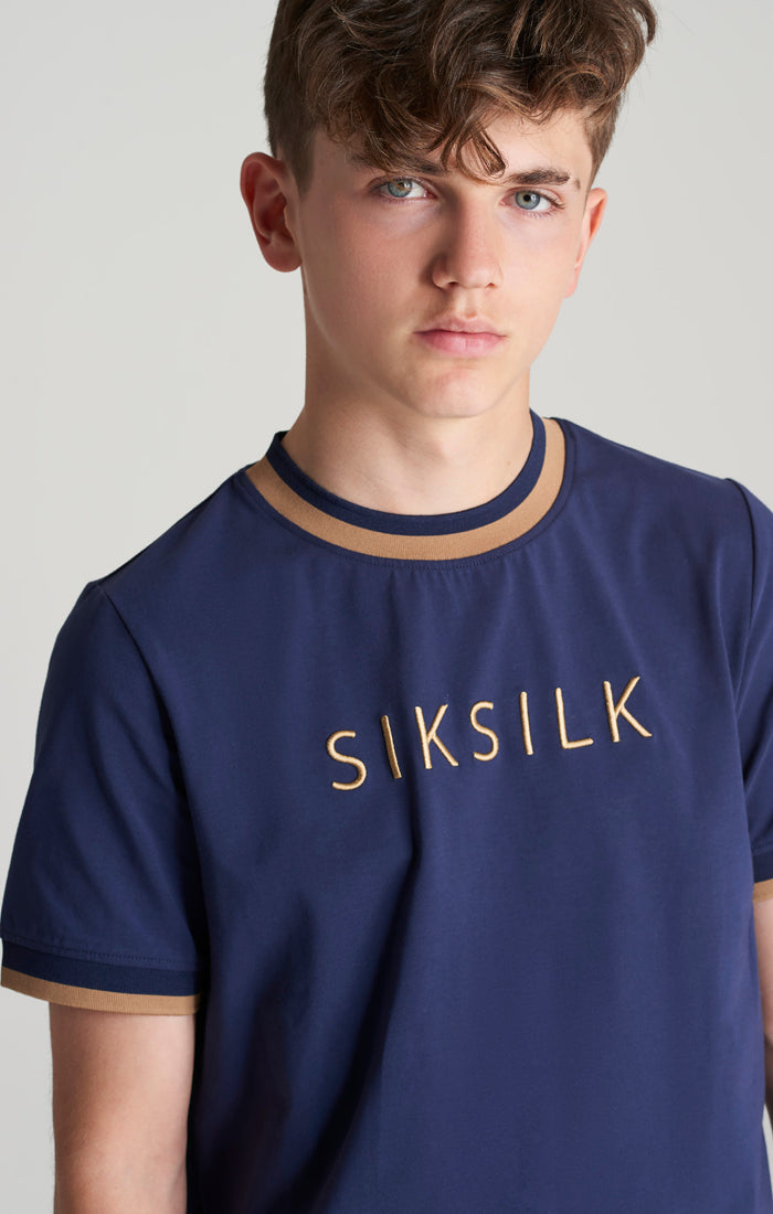 SikSilk T-Shirt ‚Platinum‘ – Marineblau (1)