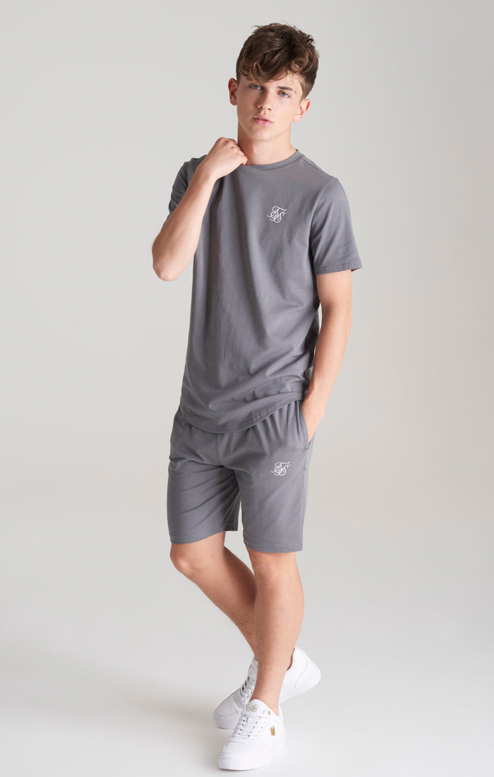 SikSilk T-Shirt &amp; Shorts Twinset – Grau (1)