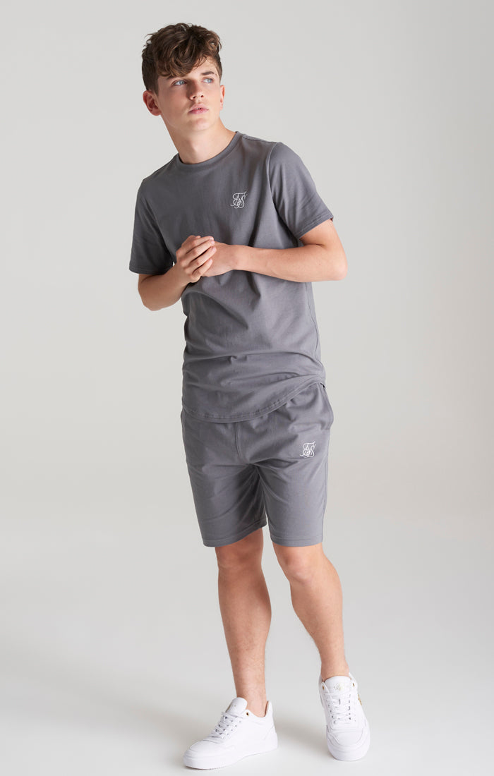 SikSilk T-Shirt &amp; Shorts Twinset – Grau