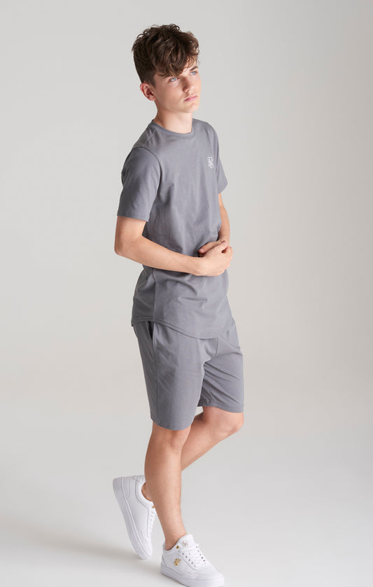 SikSilk T-Shirt & Shorts Twinset – Grau