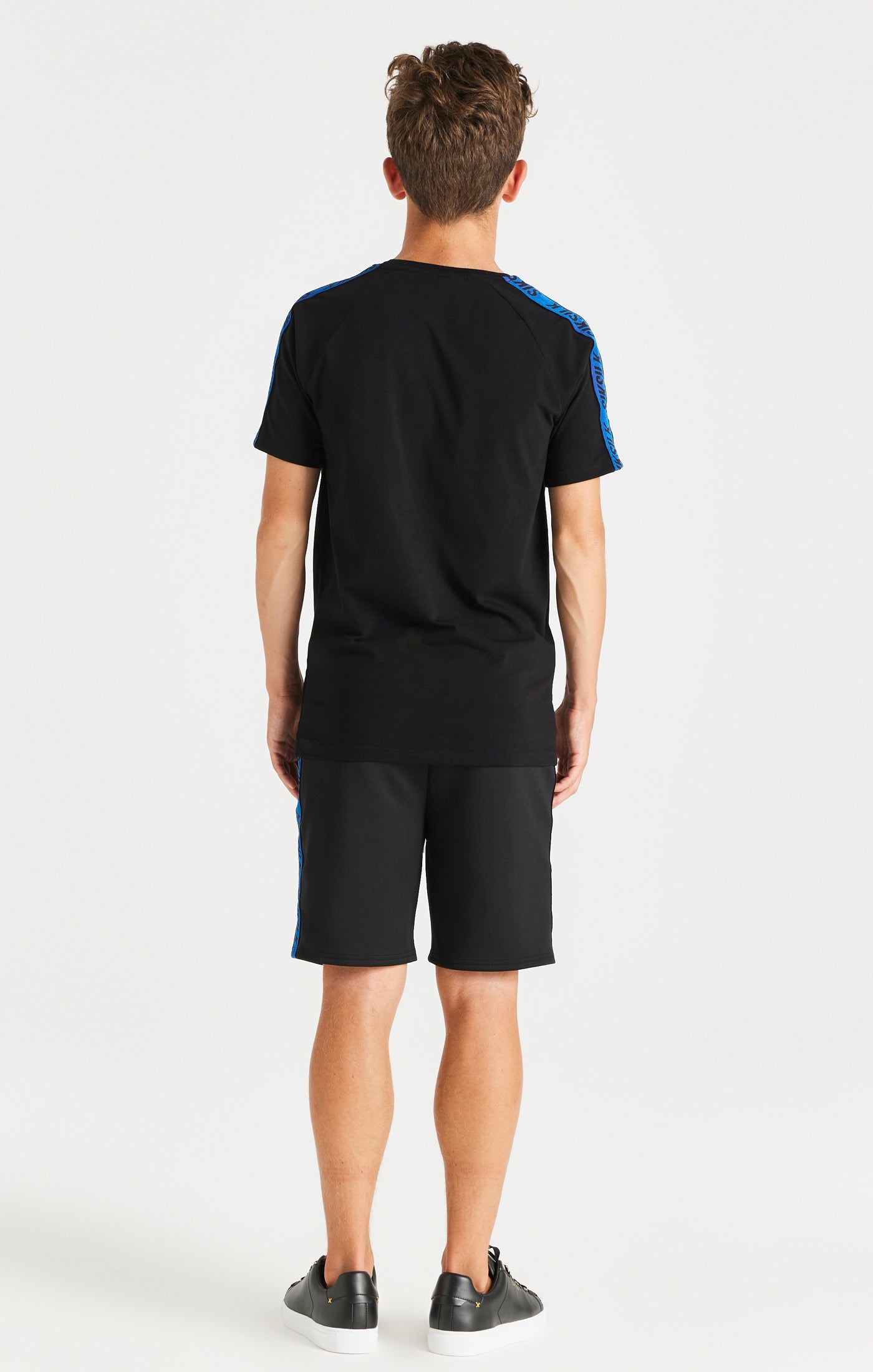 SikSilk Iridescent T-Shirt mit Raglanärmeln – Schwarz (4)
