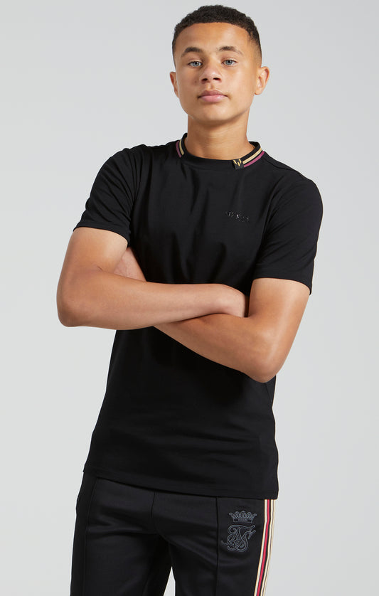 Schwarzes Messi x SikSilk Logo T Shirt für Jungen