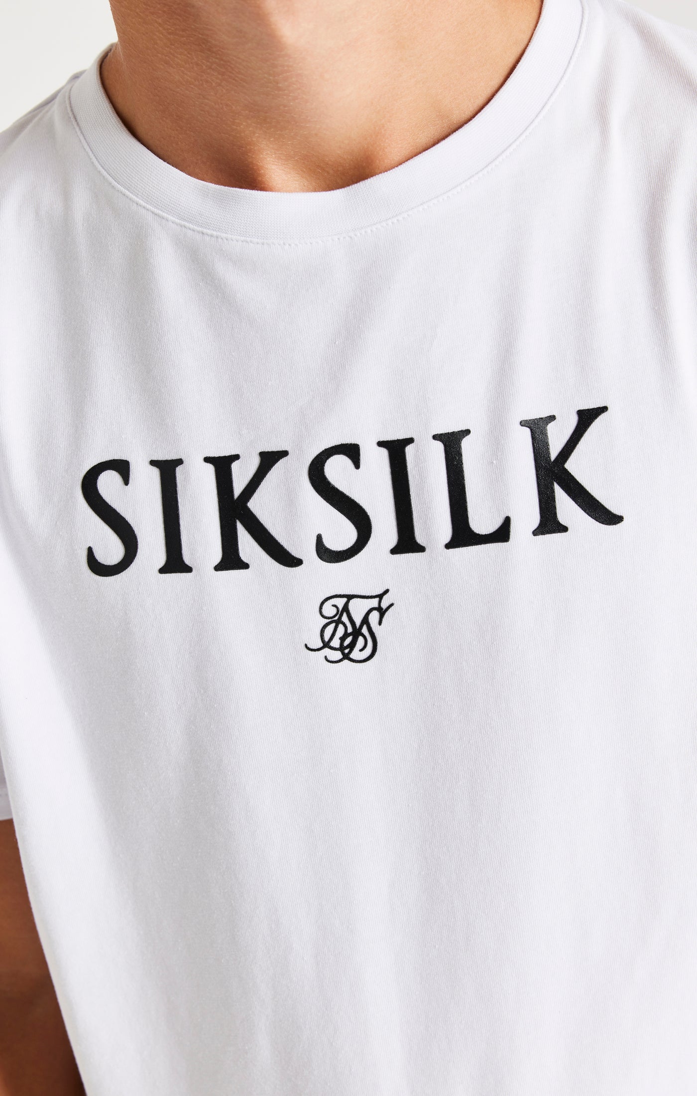 SikSilk Marken-T-Shirt - Weiß (1)