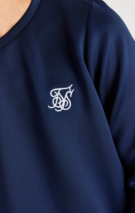 SikSilk Trainingsanzug aus Polyester mit Rundhalsausschnitt Twinset – Marineblau