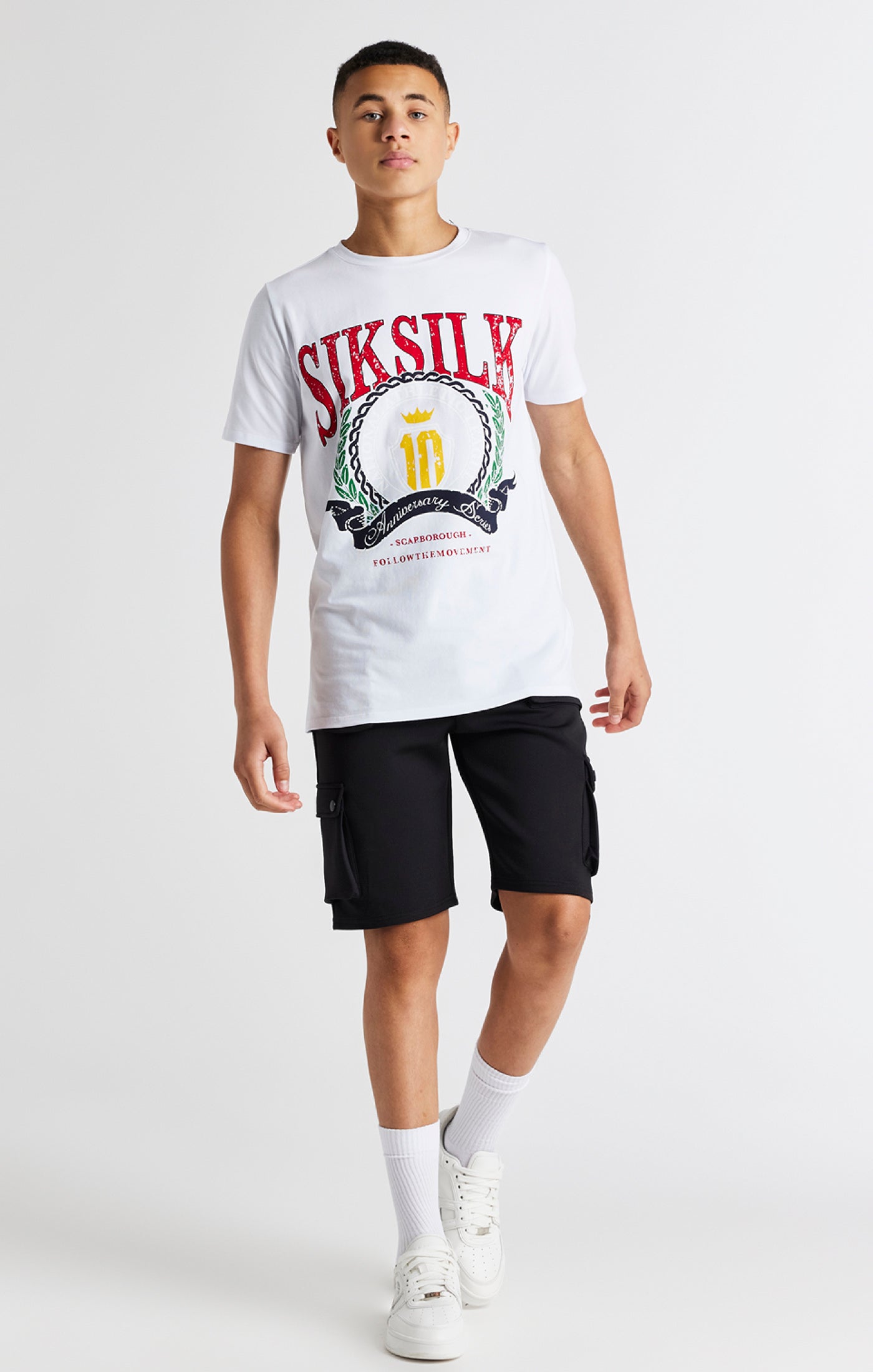 Boys White Varsity T-Shirt (2)