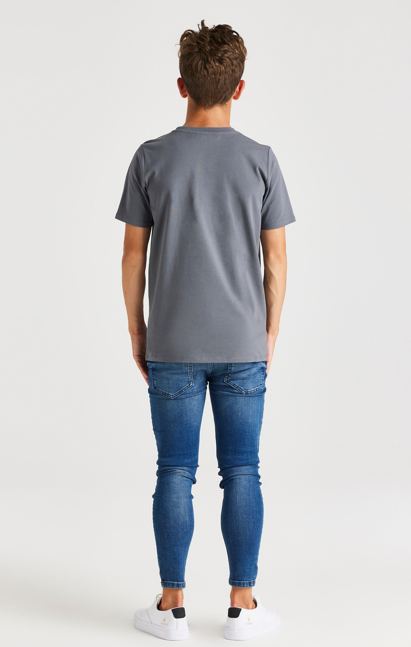 SikSilk Marken-T-Shirt – Grau (3)
