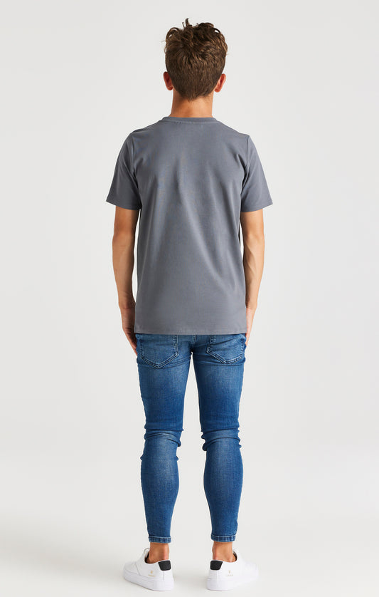 SikSilk Marken-T-Shirt – Grau