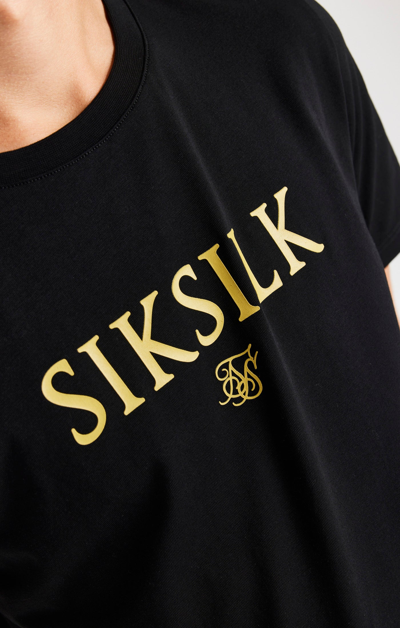 SikSilk Marken-T-Shirt – Schwarz (1)