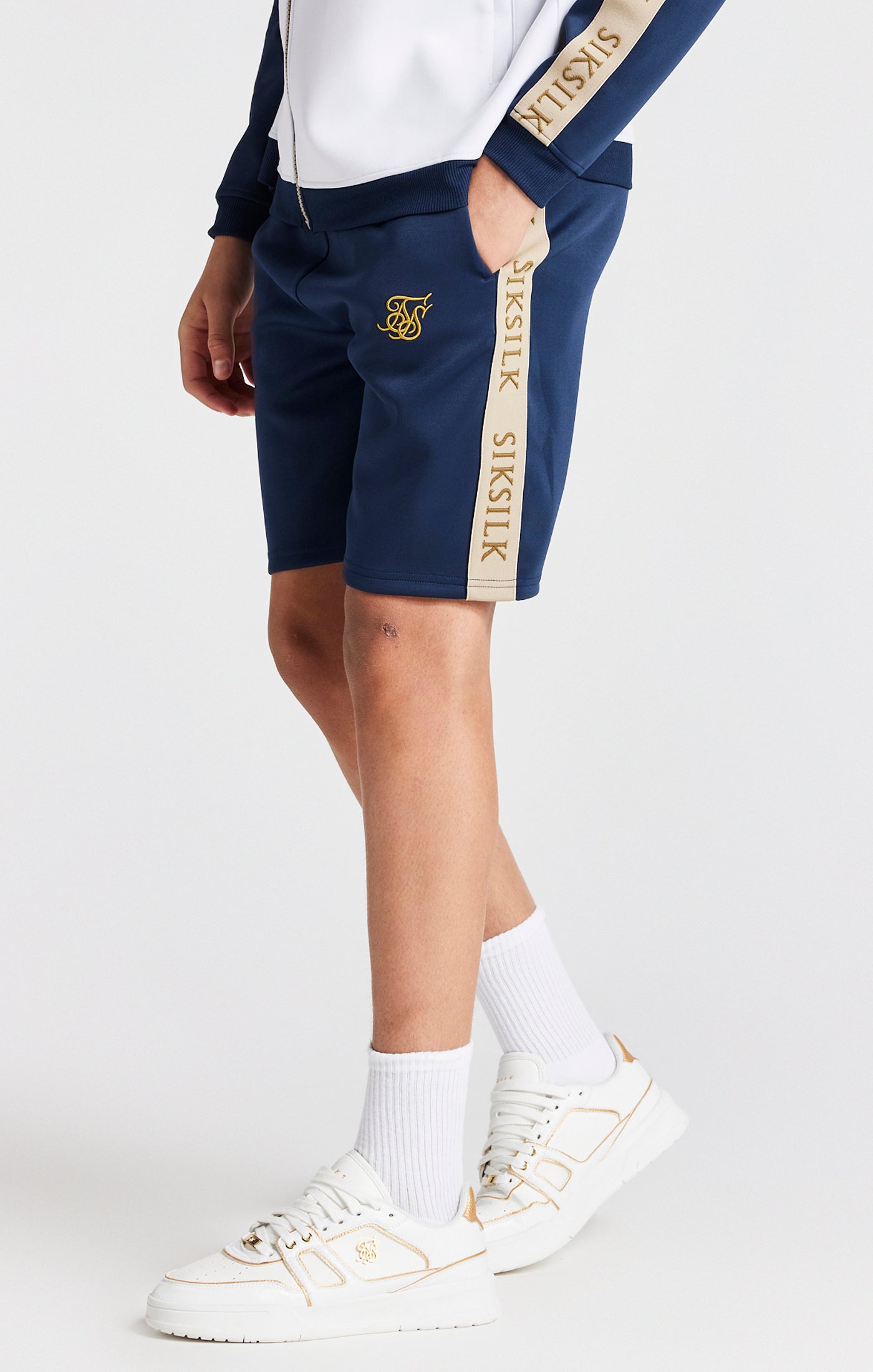 Marineblaue Retro Shorts für Jungen