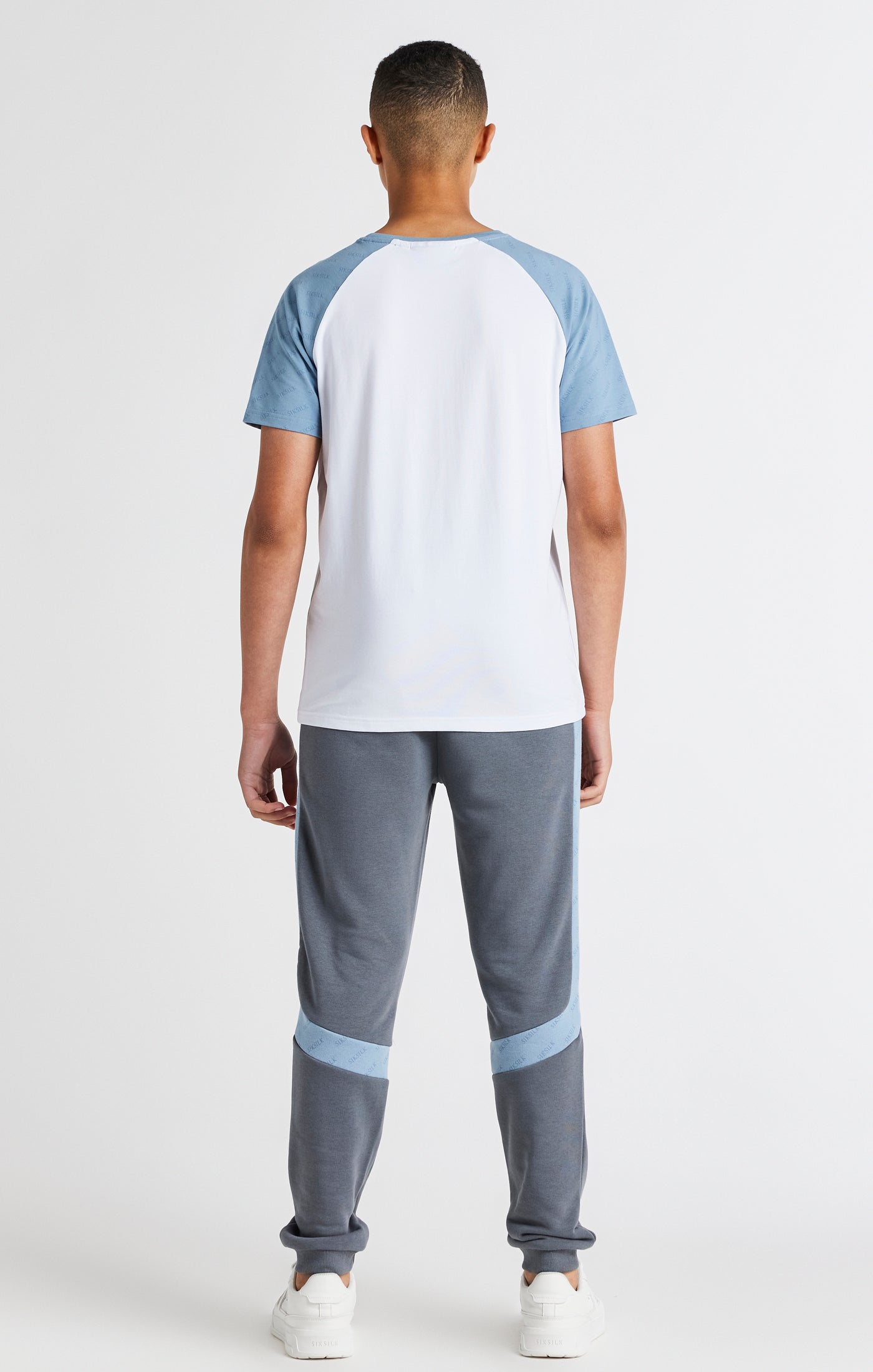 Weißes Raglan-T-Shirt mit Print für Jungen (4)