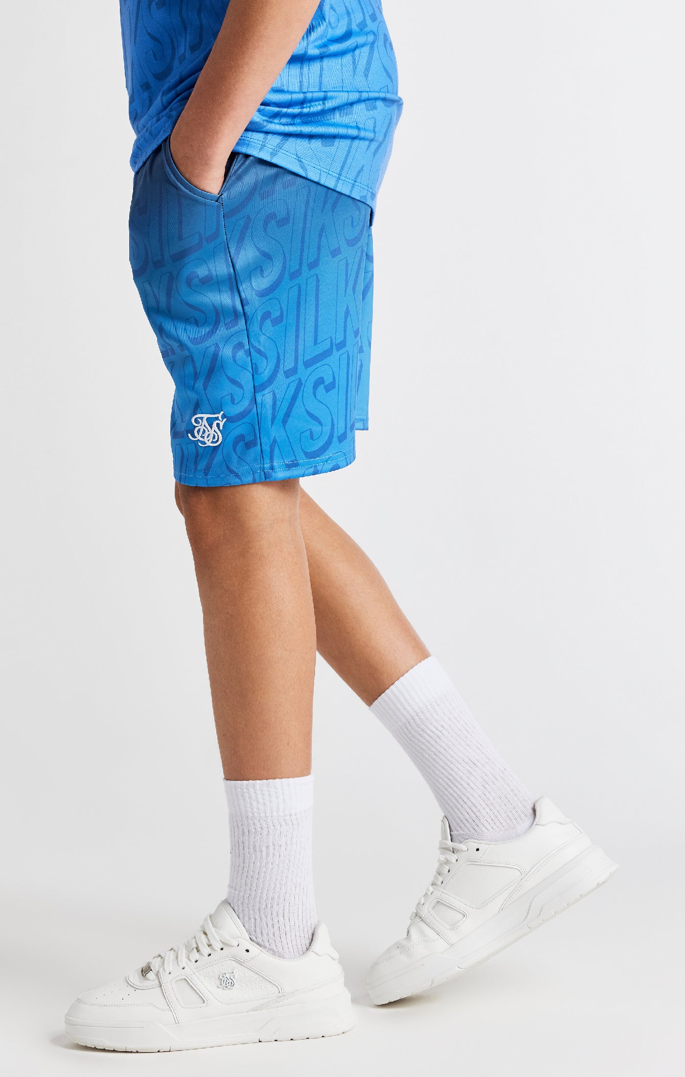 Boys Blue Branded Fade Regular Fit Short (1)