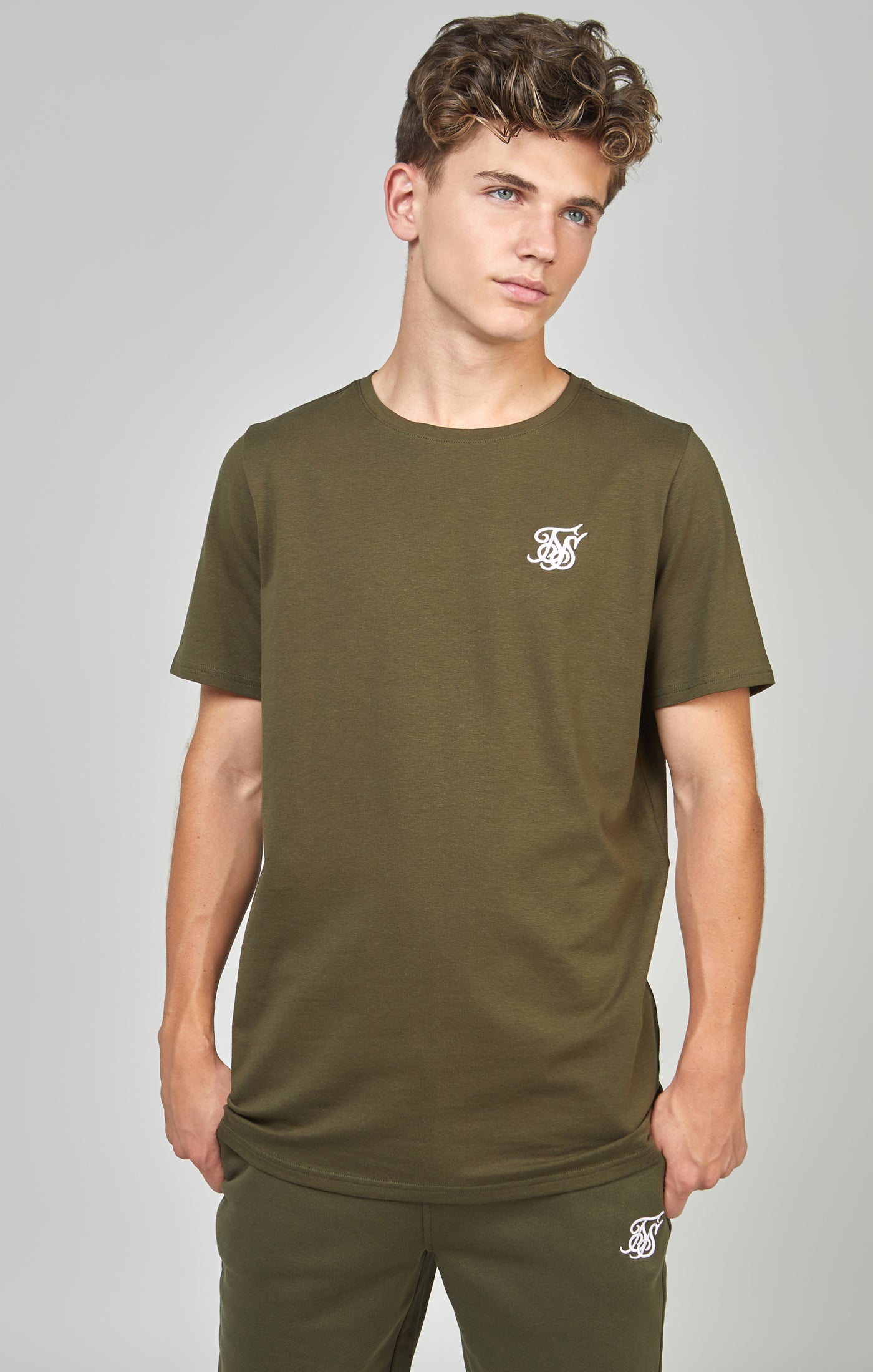 Khakifarbenes Essentials T-Shirt für Jungen
