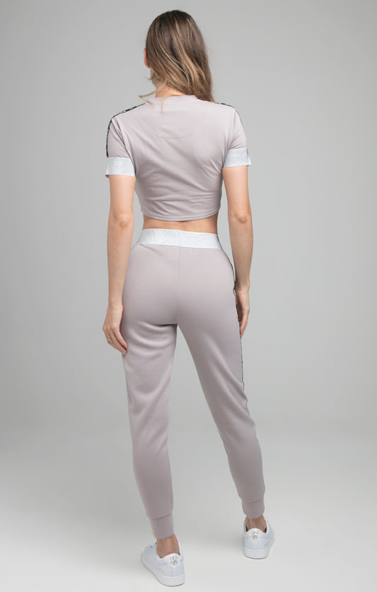 SikSilk Kurzes T-Shirt 'Glint' – Grau