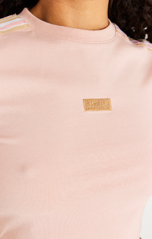 SikSilk Infinite Cropped-T-Shirt - Rosa