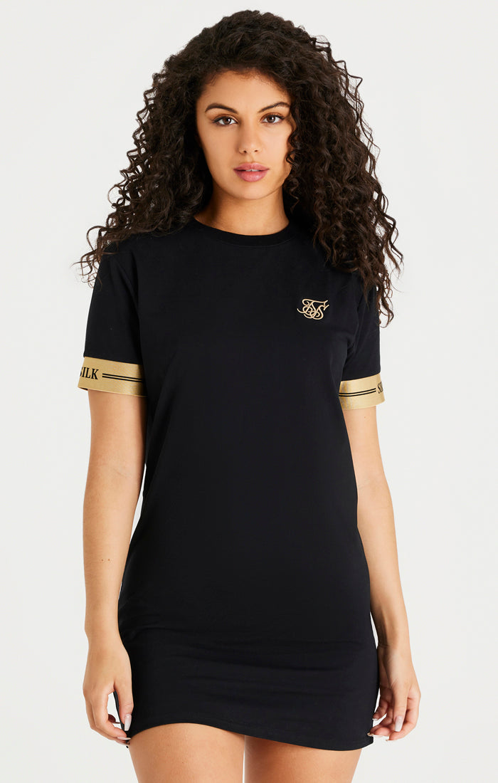 SikSilk Supremacy T-Shirt-Kleid – Schwarz (1)