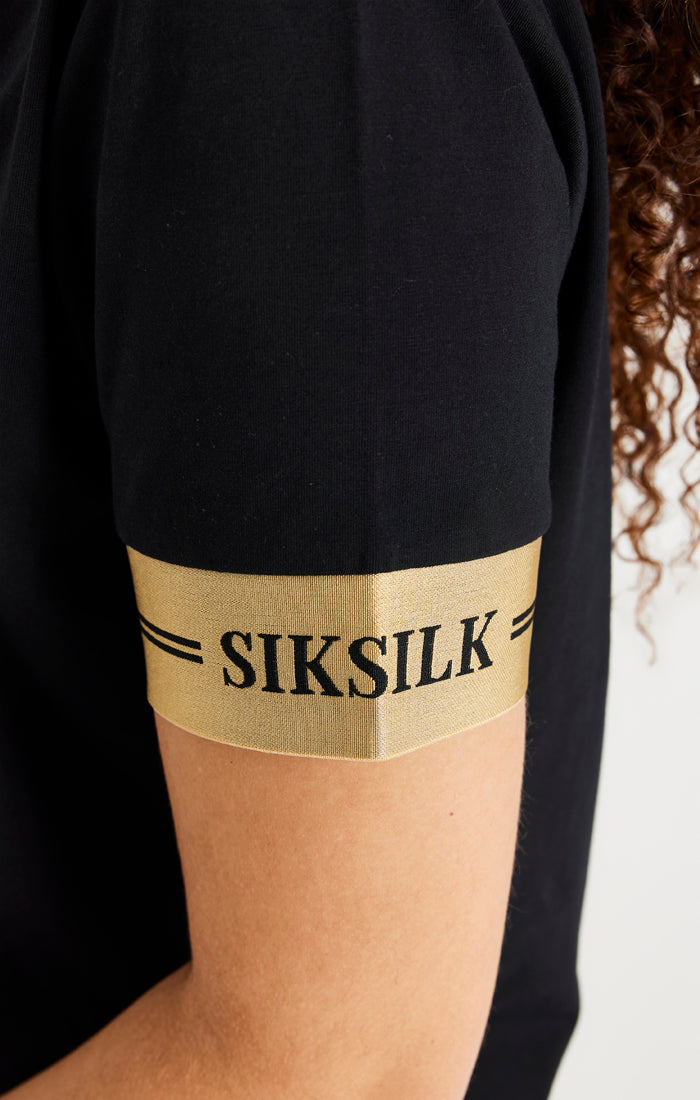 SikSilk Supremacy T-Shirt-Kleid – Schwarz (2)