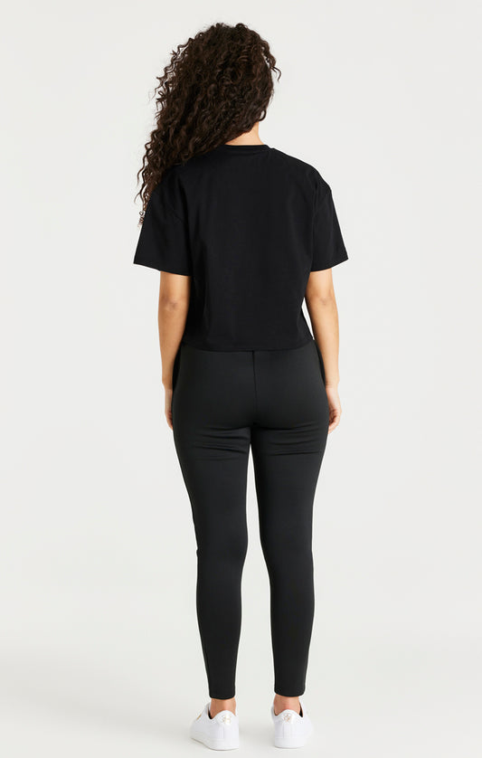 SikSilk Supremacy T-Shirt mit kantiger Passform - Schwarz