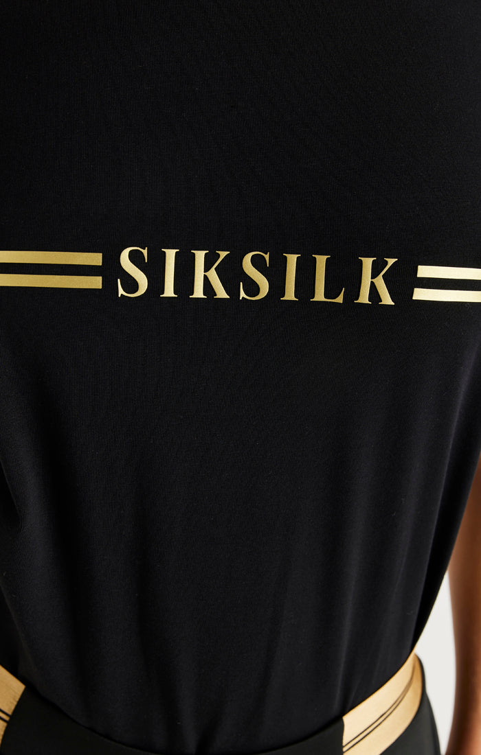 SikSilk Supremacy T-Shirt mit kantiger Passform - Schwarz (2)
